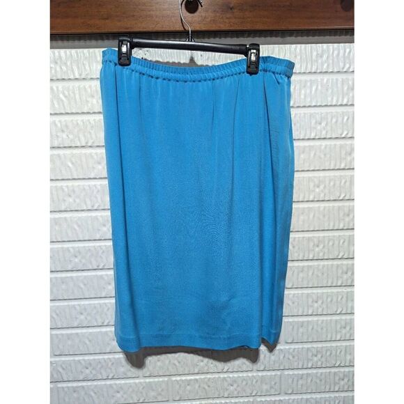 Misho Women's Robin Egg Blue Silk 2 Piece Set Jacket Skirt Suit Size 16 - Picture 6 of 10